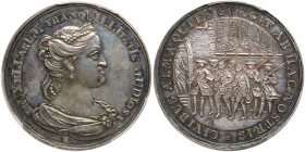 Austrian Netherlands. Charity House and Correctional Home, Silver Medal, 1734 (Brussels). PCGS AU58