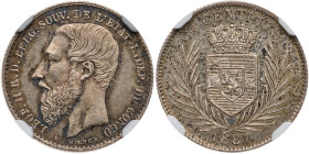 Belgian Congo. 50 Centimes, 1887. NGC MS62