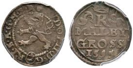 Bohemia. Maley Groschen, 1595 (W). PCGS EF40