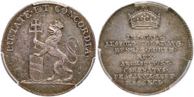 Bohemia. Silver Jeton (3/4 Ducat), 1791. PCGS MS61