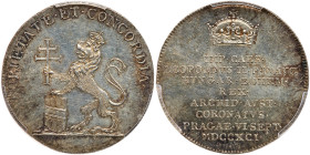 Bohemia. Silver Jeton (2 Ducat), 1791. PCGS UNC