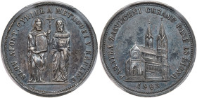 Bohemia. Silver Medal, 1863. PCGS AU