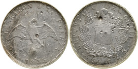 Chile. "S.S. Central America" 50 Centavos 1855-So
