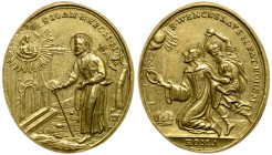 Czechoslovakia. Gilt-Silver Cast Medal, ND (18th C.). XF