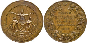 Czechoslovakia. Bronze Medal, 1883. PCGS SP63