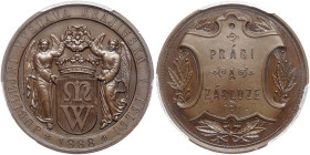 Czechoslovakia. Bronze Medal, 1888. PCGS MS65