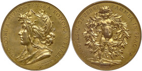 Czechoslovakia. Gilt Bronze Medal, ND (c.1900). PCGS SP63