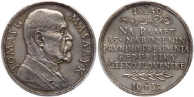 Czechoslovakia. Silver Medal, 1935. PCGS AU58