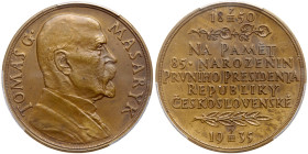 Czechoslovakia. Brass Medal, 1935. PCGS MS62