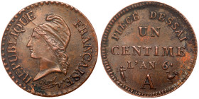 France. Essai 1 Centime, L'AN 6-A. XF
