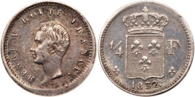 France. Pattern ¼ Franc, 1832