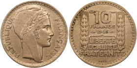 France. Pattern Essai 10 Francs, 1945. PCGS SP63