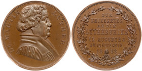 German States: Augsburg. Bronze Medal, 1883. PCGS MS65