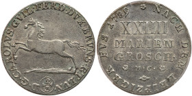 German States: Brunswick-Wolfenbüttel. 24 Mariengroschen (2/3 Taler), 1789-MC. PCGS AU55