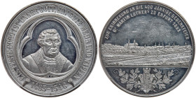 German States: Erfurt. White Metal Medal, 1883. PCGS SP62
