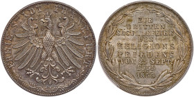 German States: Frankfurt am Main. 2 Gulden, 1855. PCGS MS63