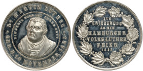 German States: Hamburg. Tin Medal, 1883. PCGS UNC
