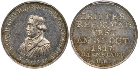 German States: Hesse-Darmstadt. Silver Striking of Ducat, 1817. PCGS MS62