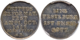 German States: Hesse-Darmstadt. Silver, Medal (Ducat), 1817. PCGS AU58