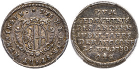 German States: Memmingen. Silver 1/2 Ducat, 1730. PCGS AU58