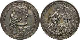 German States: Nuremberg. Baptismal Silver Medal, ND (c.1700). VF