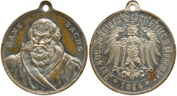 German States: Nuremberg. Silvered Medal, 1894. PCGS MS62