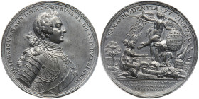 German States: Prussia. White Metal Medal, 1757. PCGS MS62