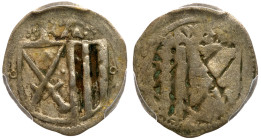 German States: Saxony. Einseitiger Pfennig, ND (1497-1500). PCGS VF30