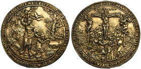 German States: Saxony. Gilt Cast Silver Medal, (c.1537). XF