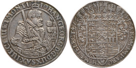 German States: Saxony. Taler, 1641-CR. PCGS EF45