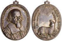 German States: Saxony. Silver Cast Oval Medal, ND (1665). XF