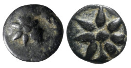 Pontos, Uncertain, c. 130-100 BC. Æ (10mm, 2.14g, 9h). Head of horse r., with star of eight points on its neck. R/ Comet star of eight points with tra...
