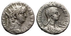 Nero and Poppaea (54-68). Egypt, Alexandria. BI Tetradrachm (24mm, 12.50g, 12h), year 11 (AD 64/5). Radiate head of Nero r. R/ Draped bust r. of Poppa...