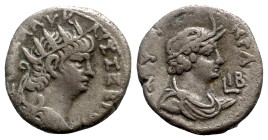 Nero (54-68). Egypt, Alexandria. BI Tetradrachm (24mm, 12.53g, 12h), year 12 (65/6). Radiate bust r., wearing aegis. R/ Draped bust r. of Alexandria, ...