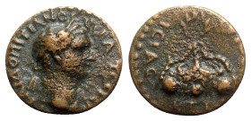 Domitian (81-96). Cappadocia, Caesarea-Eusebia. Æ (17mm, 4.20g, 12h). Laureate head r. R/ Mount Argaeus surmounted by wreath. RPC II 1683. Brown patin...