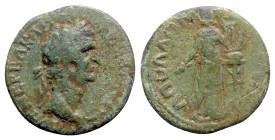 Nerva (96-98). Mysia, Apollonia ad Rhyndacum. Æ (22mm, 8.41g, 7h). Laureate head r. R/ Apollo standing l., holding plectrum and resting hand upon lyre...