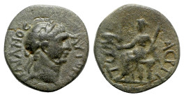 Trajan (98-117). Cilicia, Laertes. Æ (18mm, 4.08g, 6h). Laureate head r. R/ Demeter seated l., holding poppy and grain ears in r. hand, sceptre in l. ...