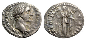Antoninus Pius (138-161). AR Denarius (17.5mm, 2.93g, 6h). Rome, c. 155-6. ANTONINVS AVG PIVS IMP II(?), Laureate head r. R/ TR POT XIX COS III, Conco...
