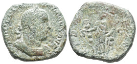 Valerian I (253-260). Æ Sestertius (28mm, 18.17g). Rome, 253-4. Laureate and cuirassed bust r. R/ Fides standing l., holding signum in each hand. RIC ...