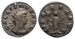 Gallienus (253-268). Antoninianus (20.5mm, 4.10g, 12h). Rome, 262-3. Radiate and cuirassed bust r. R/ Liberalitas standing l., holding abacus and corn...