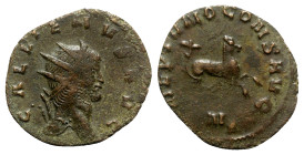 Gallienus (253-268). Antoninianus (21mm, 2.14g, 6h). Rome, AD 268. Radiate head r. R/ Hippocamp r.; N. RIC V 245; RSC 668. VF / Good VF