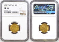 Austria 10 Corona 1897. NGC AU 58