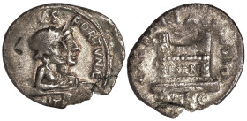 Roman Empire Augustus Denarius 19 BC