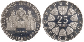 Austria 25 Schilling 1968. Proof