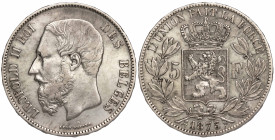 Belgium 5 Francs 1873