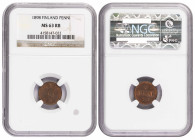 Finland under Russia 1 Penny 1898. NGC MS 63 RB