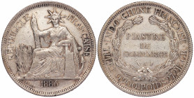 French Indo China 1 Piastre 1886