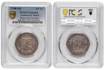 Germany Brunswick Wolfenbüttel 1/4 Taler 1748 EK. PCGS AU