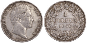 Germany States Bavaria 1 Gulden 1840