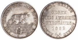 Germany Duchy of Anhalt-Bernburg 1 Vereinsthaler 1862 A